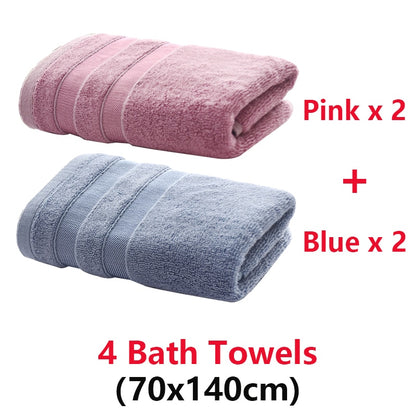 Bamboo Fiber Bath Towels Set