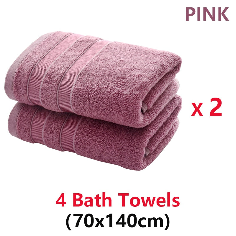 Bamboo Fiber Bath Towels Set