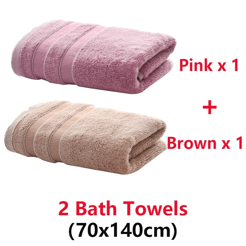 Bamboo Fiber Bath Towels Set