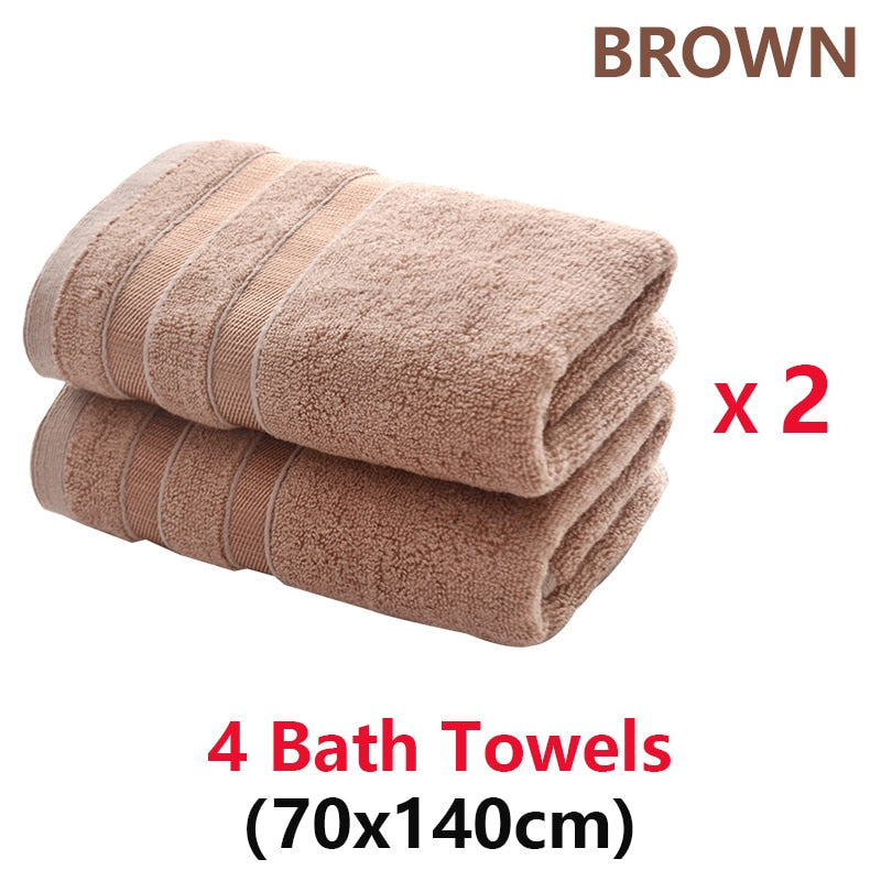 Bamboo Fiber Bath Towels Set