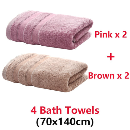 Bamboo Fiber Bath Towels Set