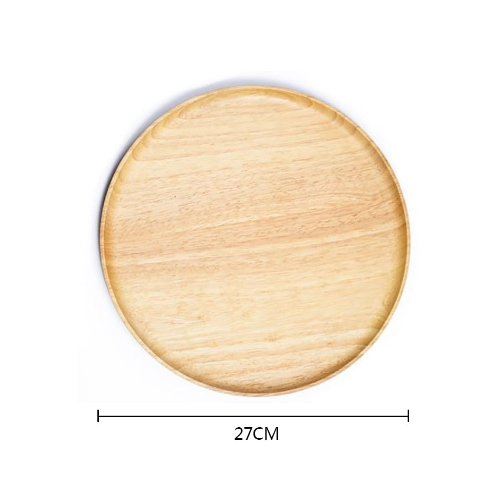 Rubber Wood Pan Plate