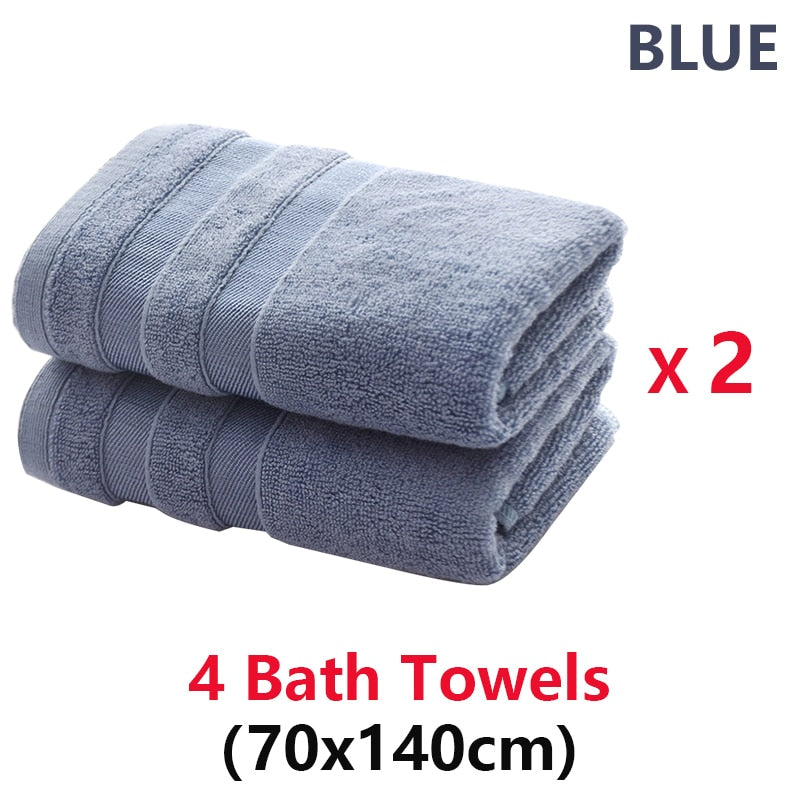 Bamboo Fiber Bath Towels Set