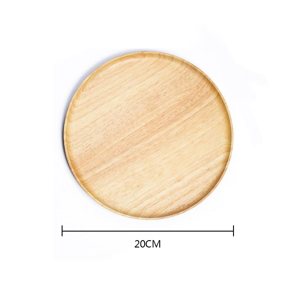 Rubber Wood Pan Plate