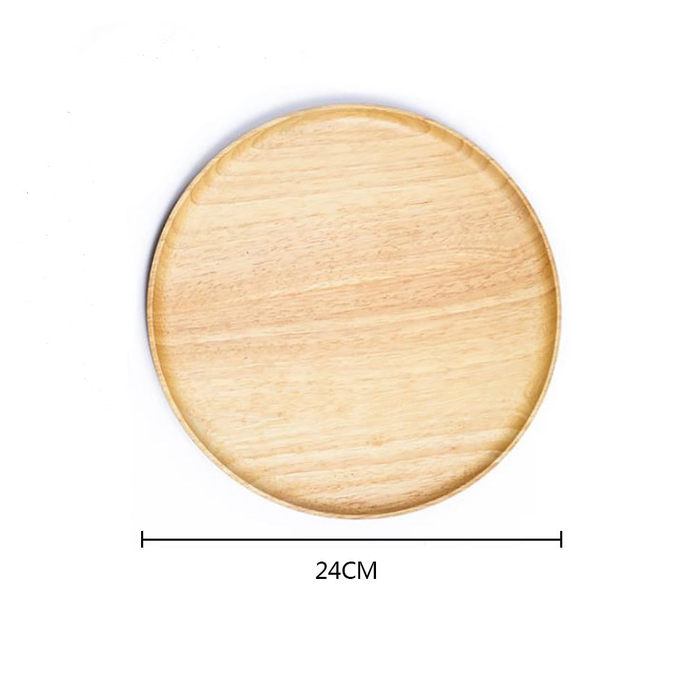 Rubber Wood Pan Plate