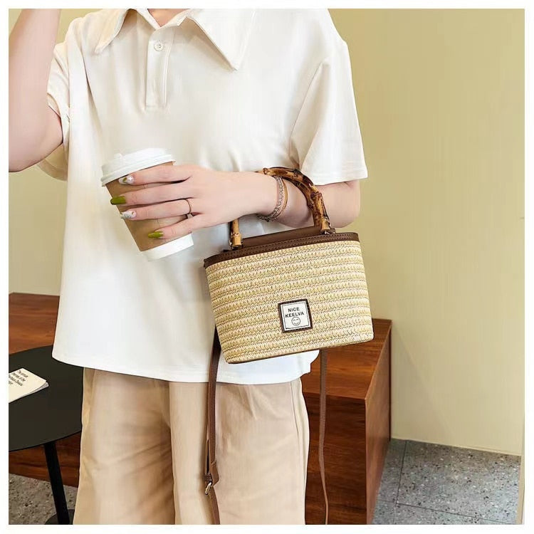 Straw Small Handbag