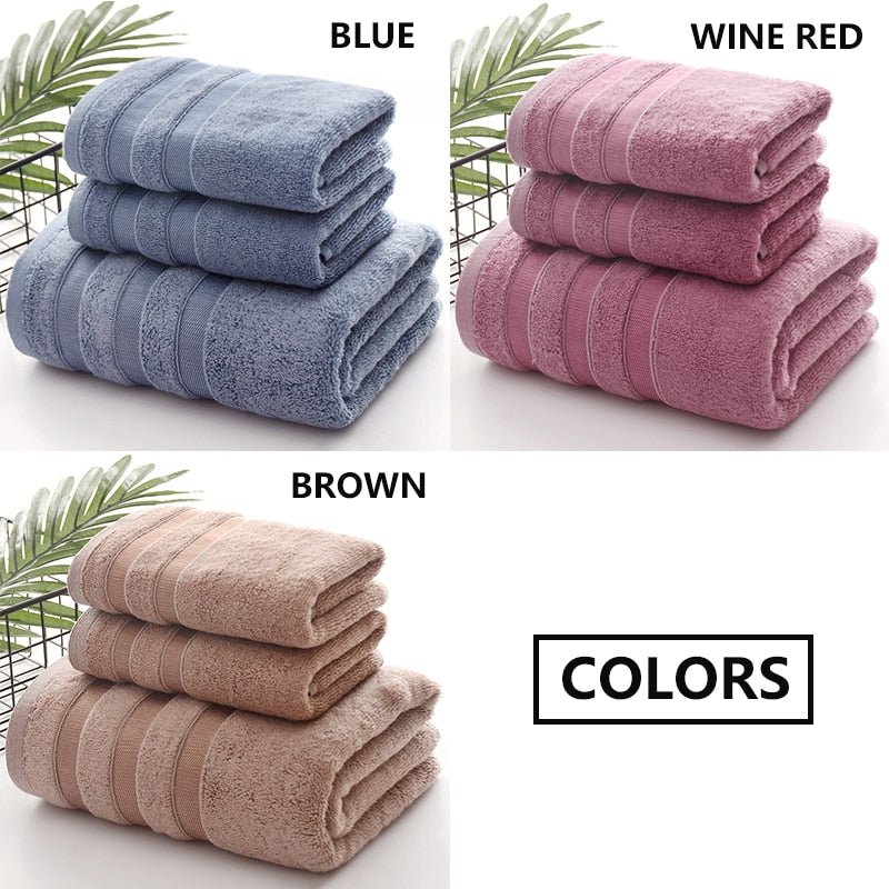 Bamboo Fiber Bath Towels Set