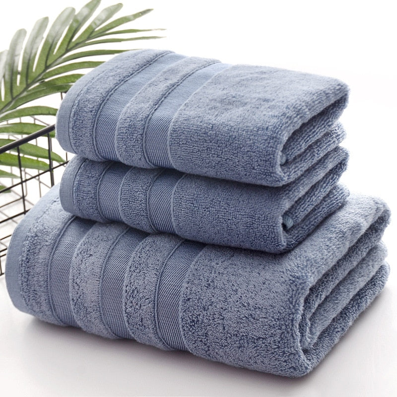 Bamboo Fiber Bath Towels Set