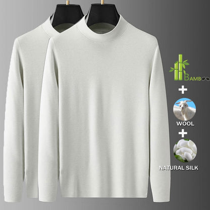 Winter Stand Neck Pullover T Shirts for Men's